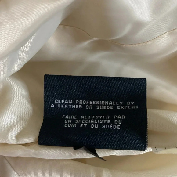 COLE HAAN Women's Jewel Neck Quilted Leather Jacket - Picture 8 of 14